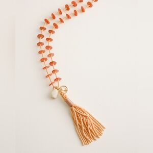 NWOT| Nectarine Beaded Tassel Necklace